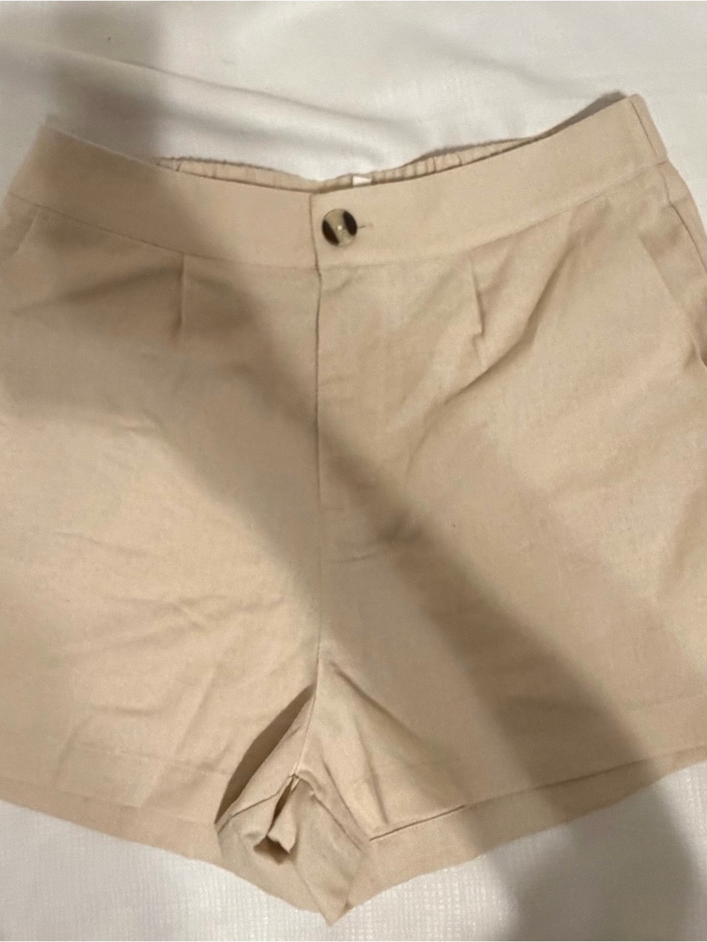 Fashion Nova Beige High-Waist Tailored Women’s Shorts